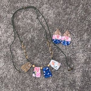 Plunder necklace & earring jewelry set